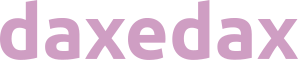 Daxedax monochrome white logo